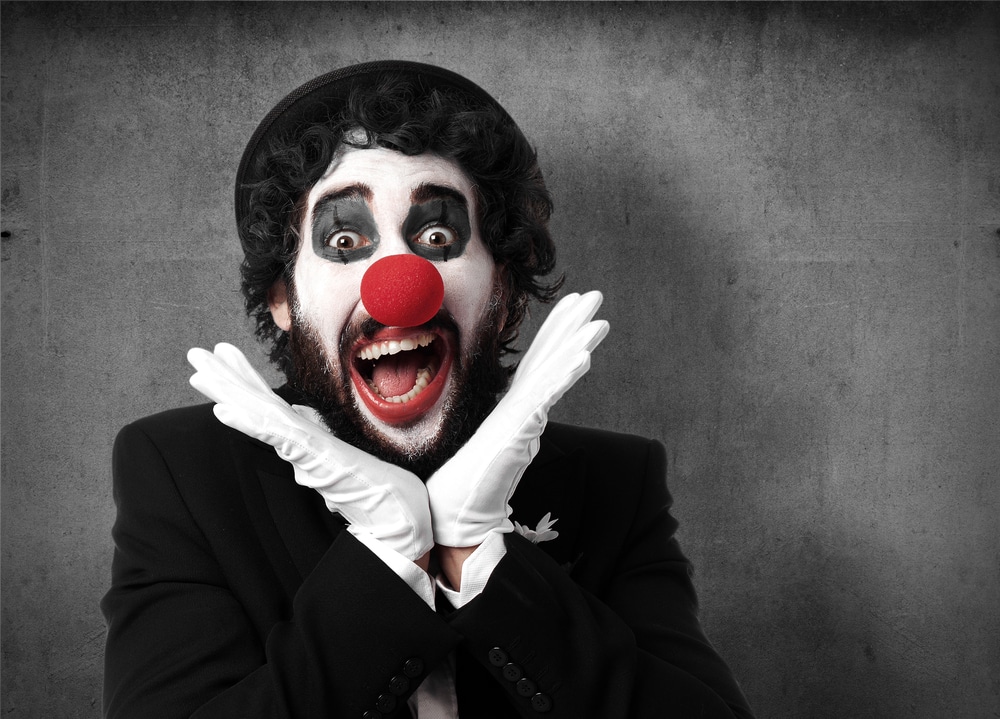 a man dressed as a clown