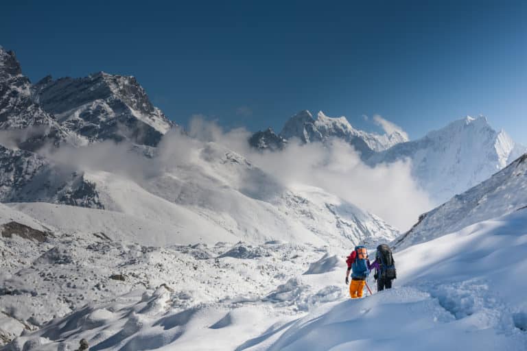 Trekking northern patagonian ice field