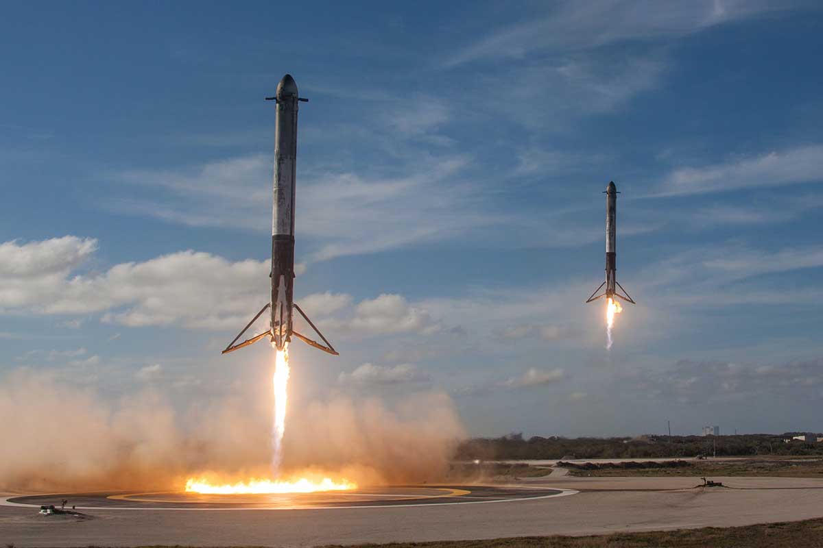 double landing spaceX