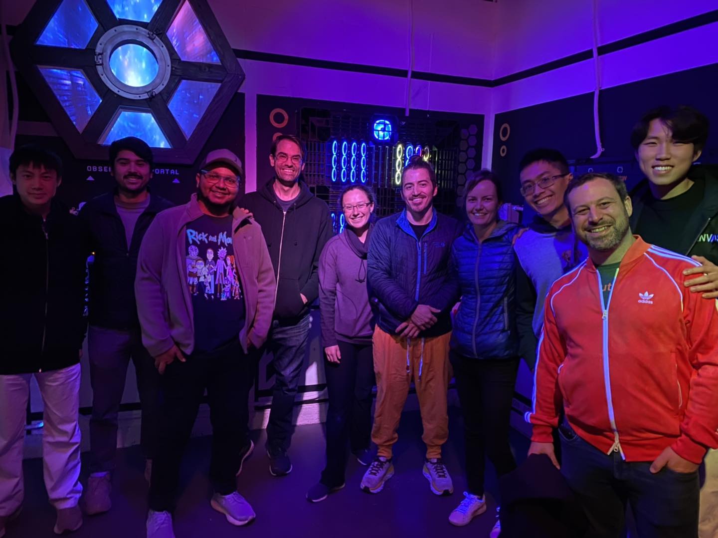 Team photo in Glitch escape room