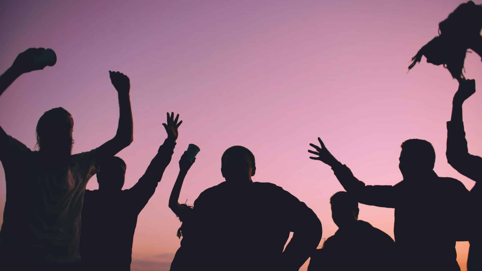 Group of people celebrating.