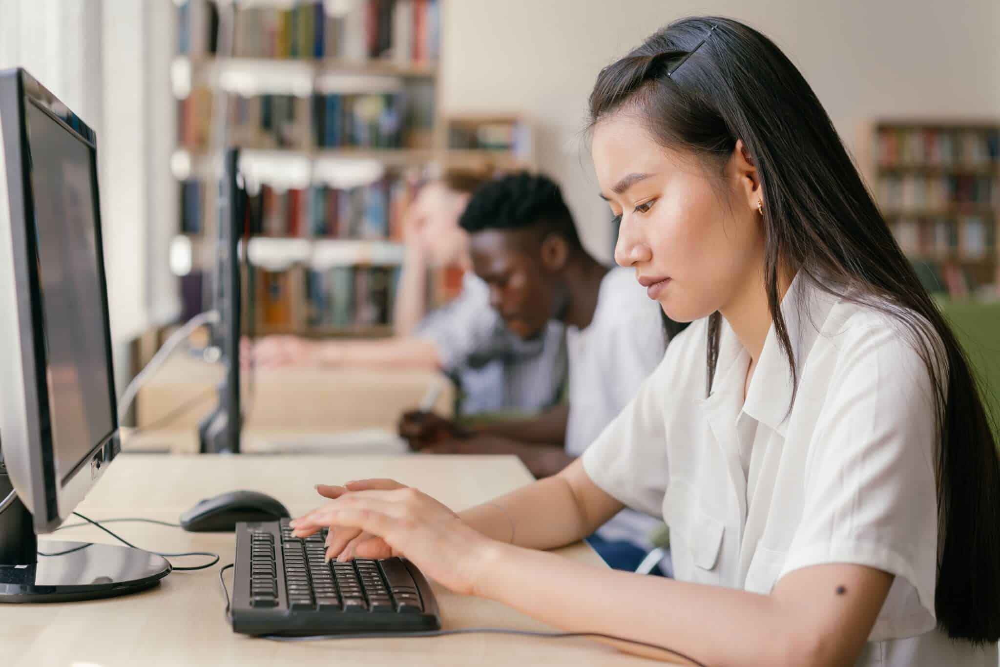 People using a computer