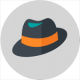 icon of a hat representing the chill and worry-free state of mind